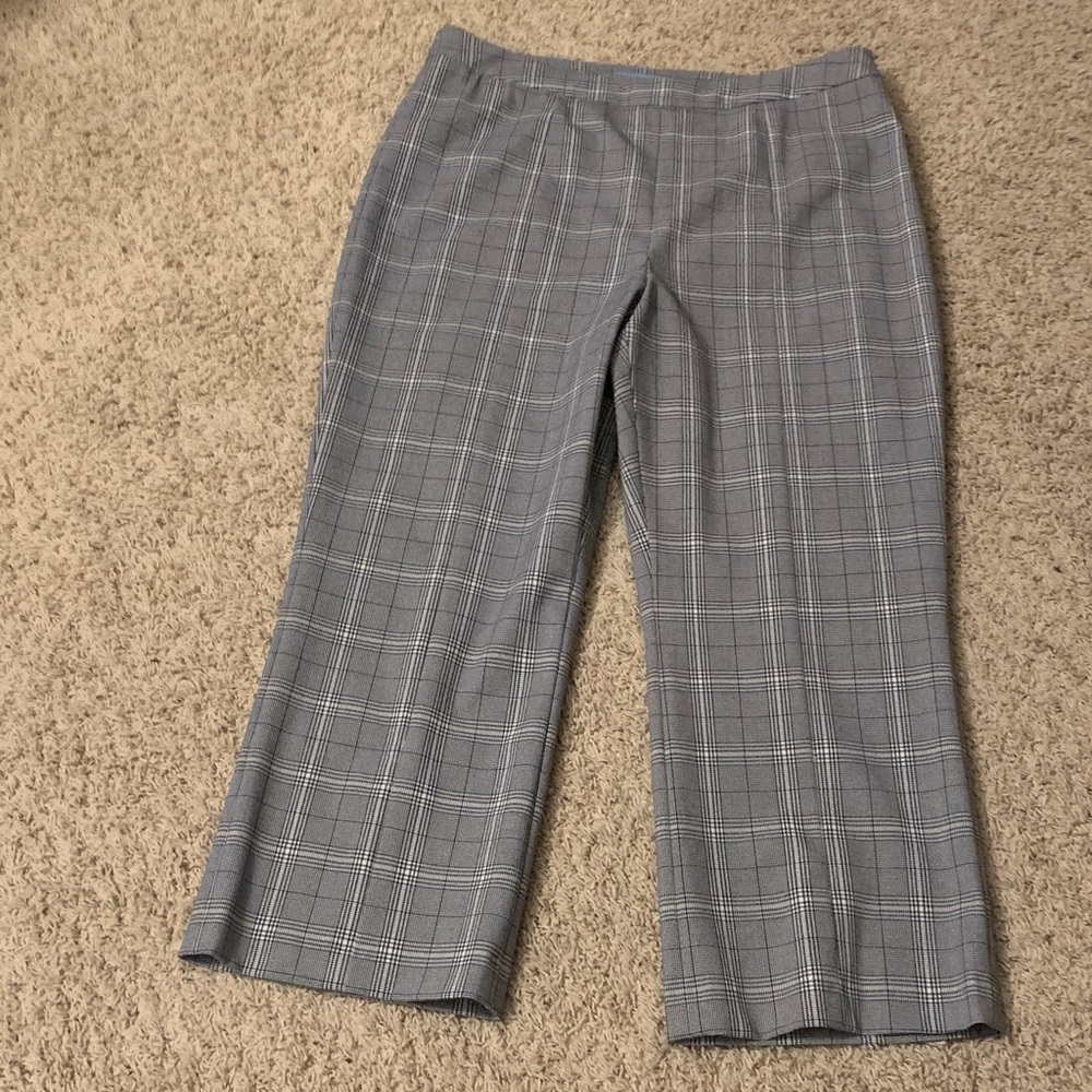 ANTONIO MELANI Women's Gray Plaid Pants
